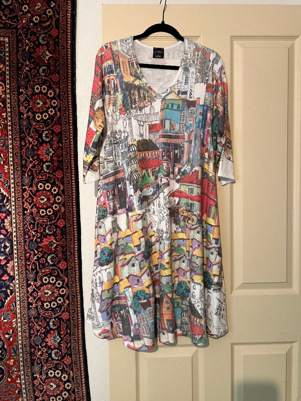 Inoah ¾ sleeve print dress